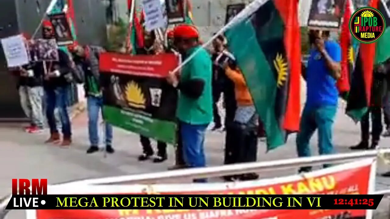 IPOB AUSTRIA FREE MNK MEGA PROTEST IN ( UNITED NATION HQ ) BUILDING IN VIENNA | APR 6, 2022