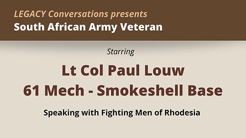 Lt Col Paul Louw 61 Mech Smokeshell Attack 10 May 1980