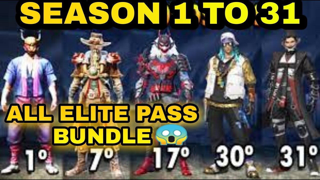 Garena Free Fire 🔥🔥 Top season bundle|| Top 31 wow god level.