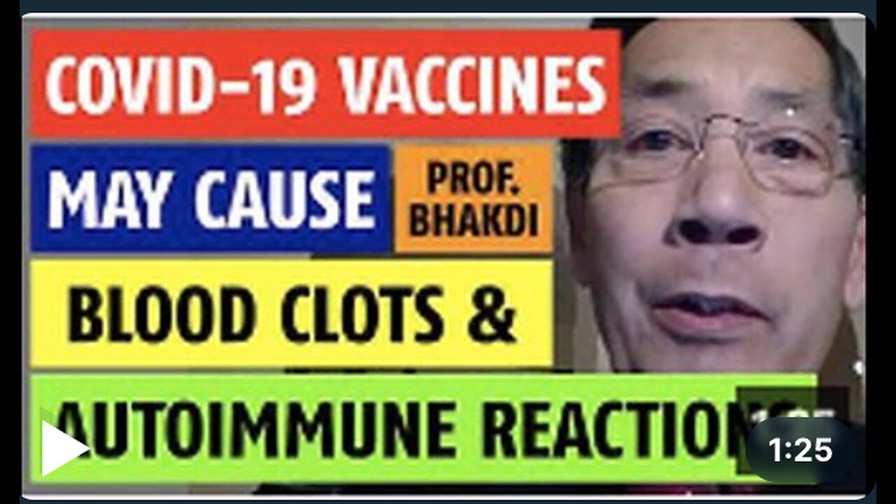 Covid-19 vaccines may cause blood clots and autoimmune reactions Prof Bhakdi