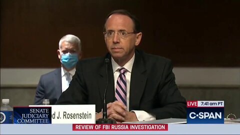 Rosenstein Agrees There Was No Evidence That Trump Campaign Was Colluding W/ The Russians In 2017