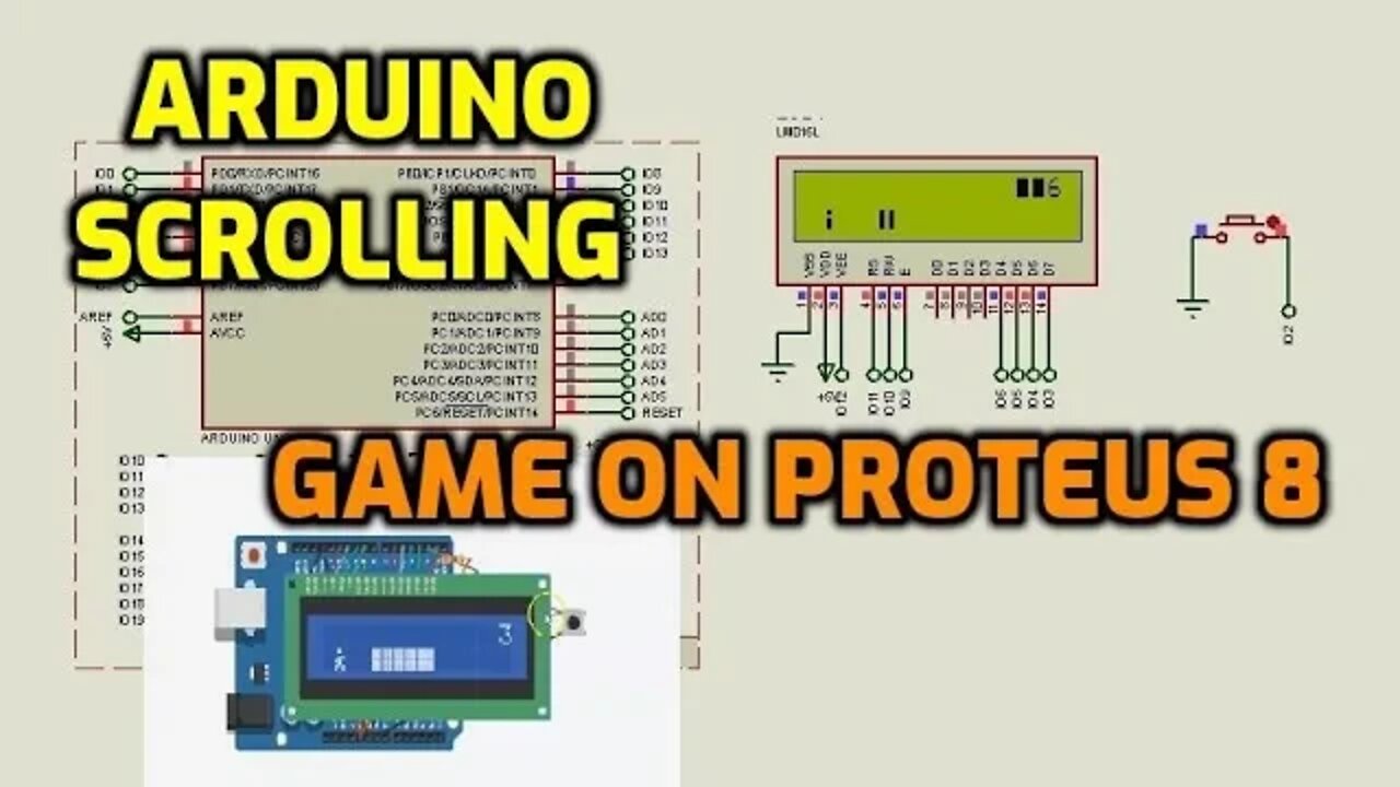 How to make a scrolling game on Arduino Using Proteus