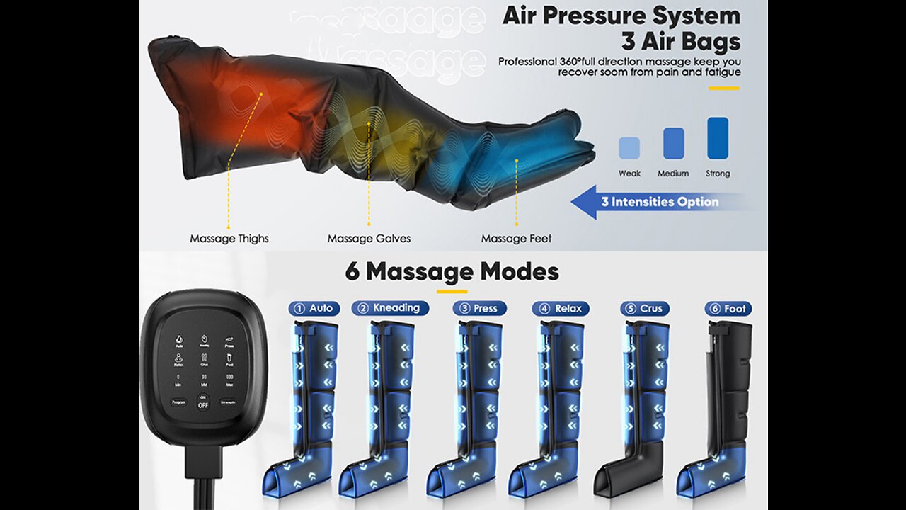 Air Compression Recovery Boots Lymphadema Pump Lymphatic