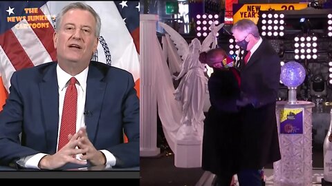 NYC’s de Blasio Celebrates in Times Square After Telling People Not to Celebrate in Times Square.