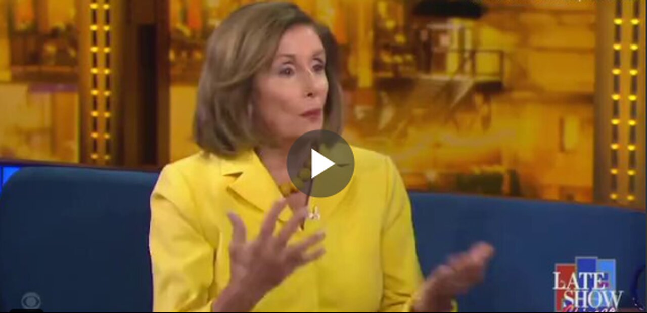 Protesters Disrupt Pelosi on The Late Show with Stephen Colbert