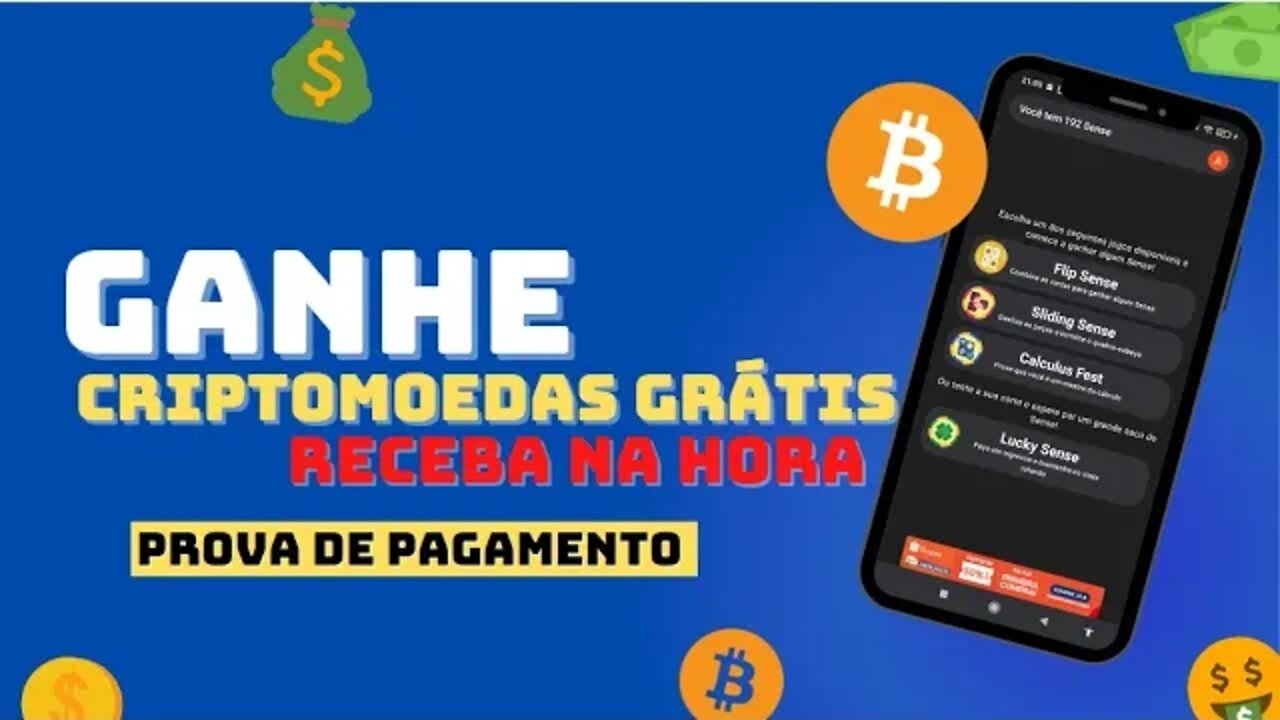 INCRÍVEL APLICATIVO PRA GANHAR CRIPTOMOEDAS GRÁTIS