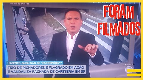 Reportagem do Balnço Geral sobre os Pixadores que foscaram a cafeteria ESCORPIÕES RDB BÊ 2023