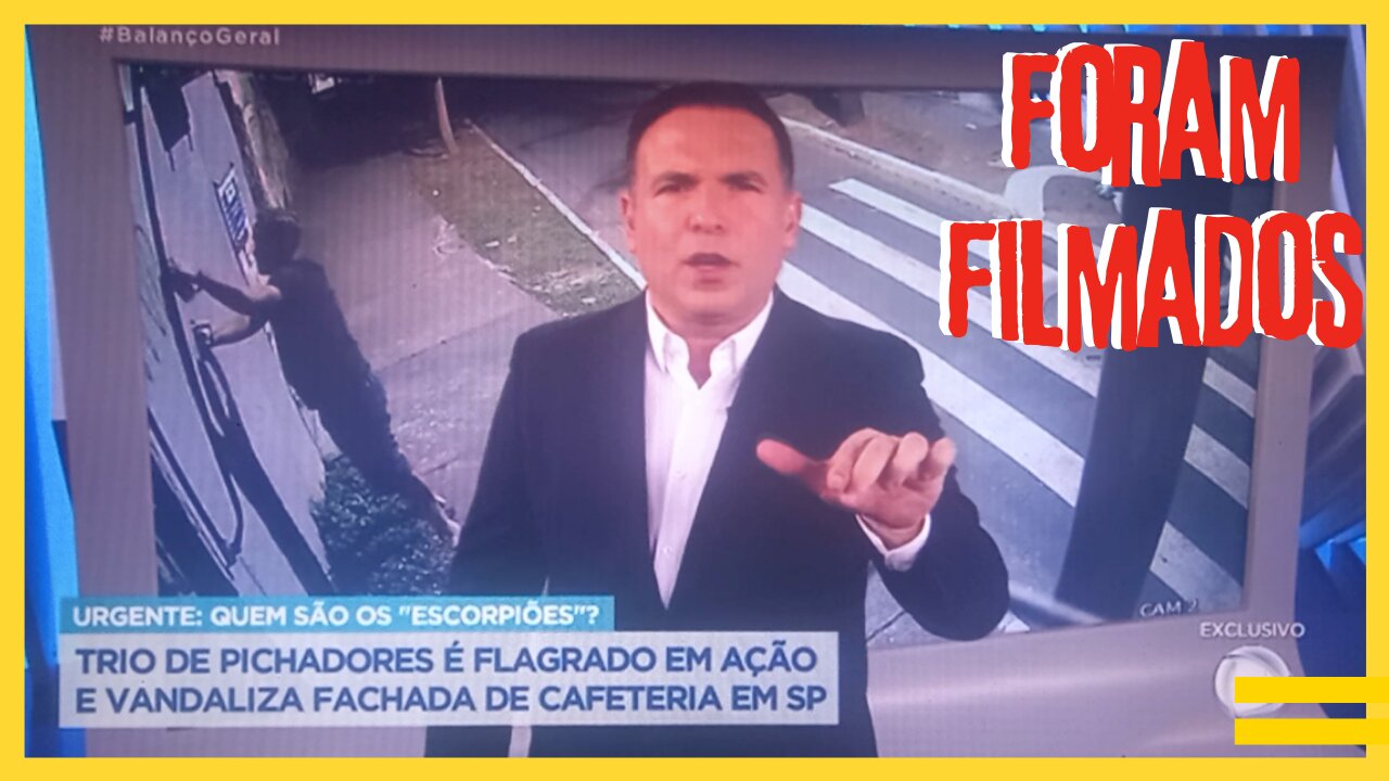Reportagem do Balnço Geral sobre os Pixadores que foscaram a cafeteria ESCORPIÕES RDB BÊ 2023