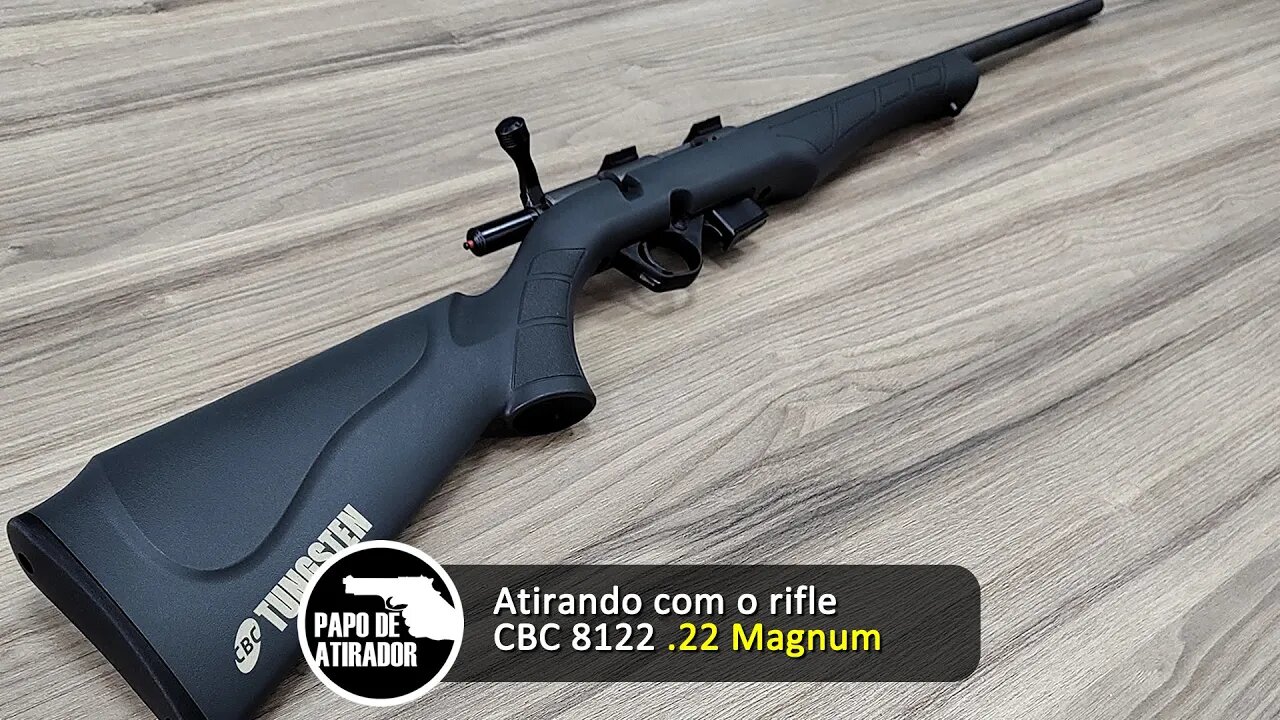 Atirando com a CBC 8122 Tungsten .22 MAGNUM de ferrolho (bolt action)