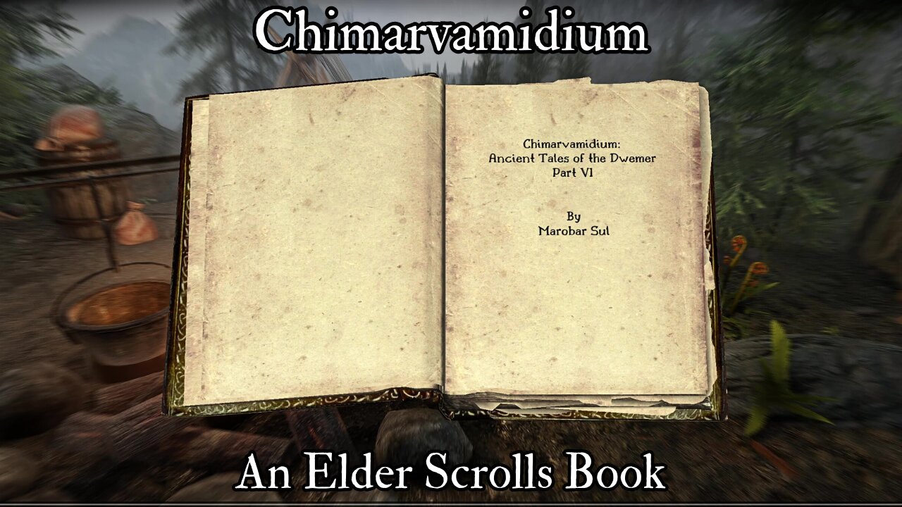 Reading ASMR w/o Commentary - Skyrim Books Modded - Chimarvamidium - Rain and Thunder Sounds