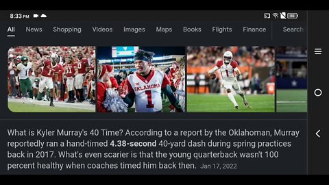 Kyler Murray 40 time dash (proof) No cap here 💯😂