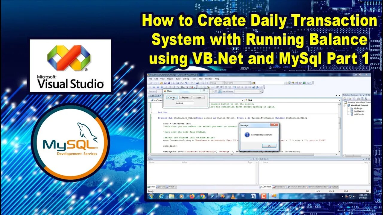 How to Create Daily Transaction System with Running Balance Using VB.Net and MySql Part 1