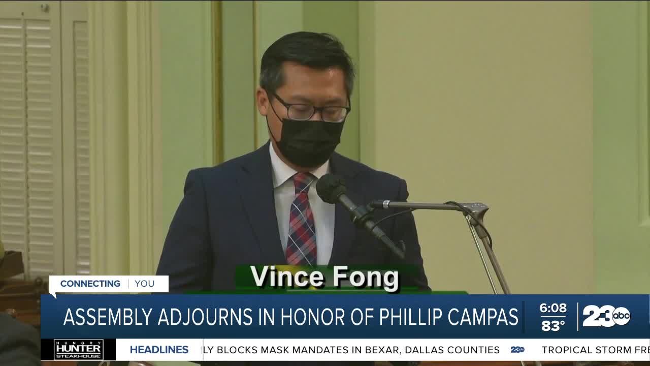 Assembly adjourns in honor of Phillip Campas