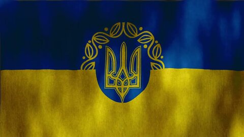 Ukrainian Coat of Arms Waving with Anthem