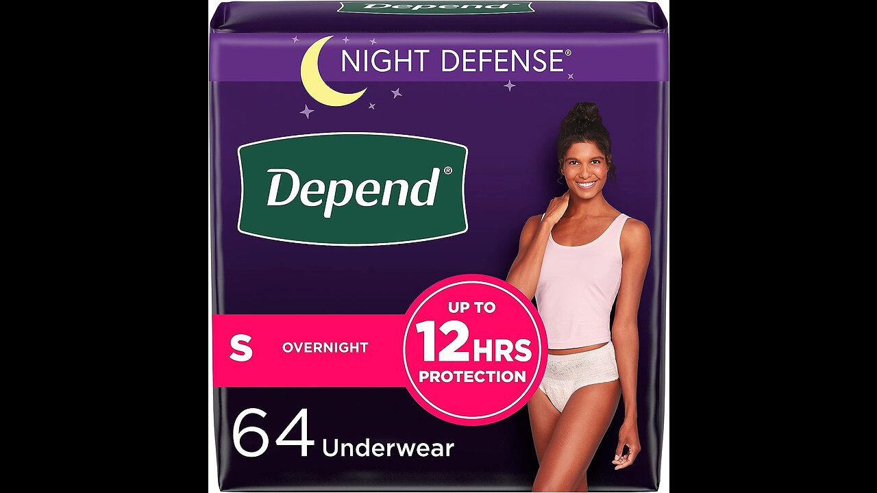 Depend Night Defense Adult Incontinence Underwear for Women