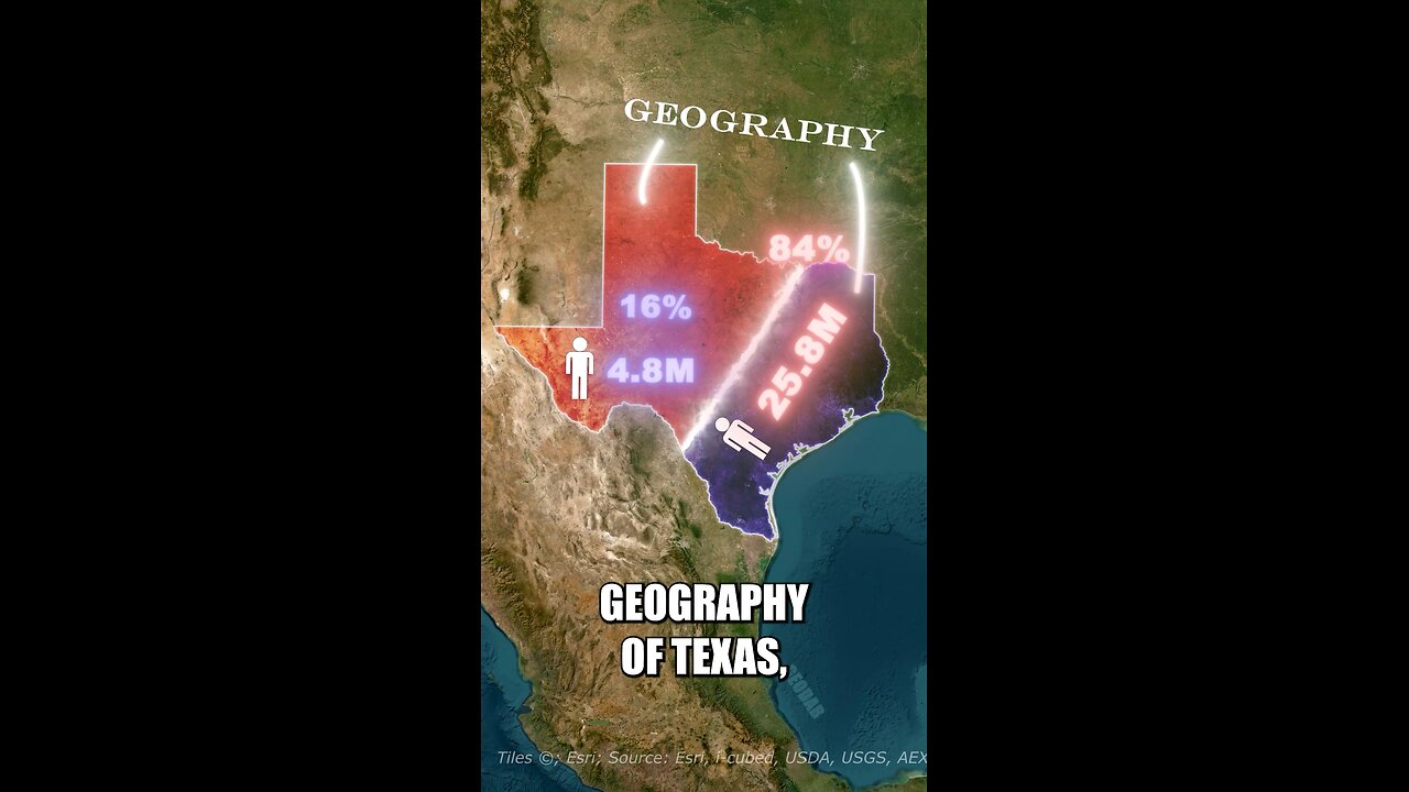 Why do 84% of Texas live east of this line? #Texas