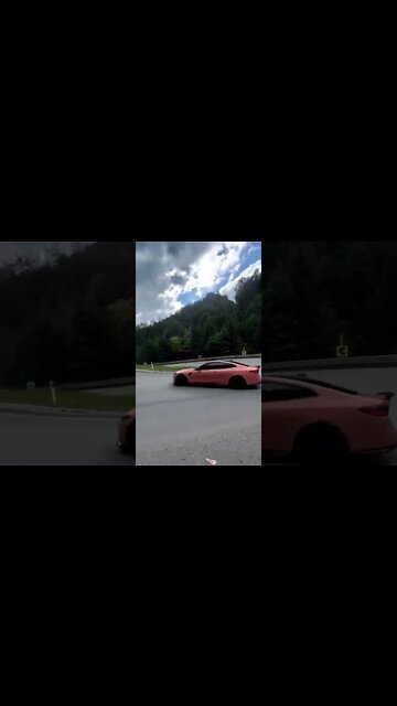 Bmw style uphill curve#car #road #roadtrip #bmw #mountain #dangerous