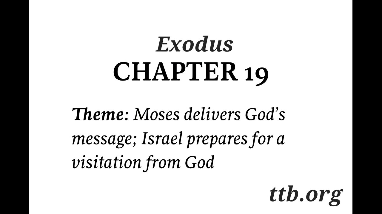 Exodus Chapter 19 (Bible Study)