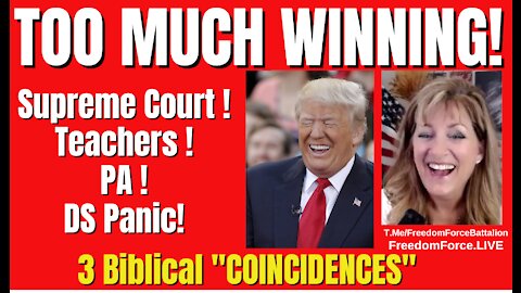 09-03-21   TOO MUCH WINNING! SUPREME COURT! TEACHERS! PA! DS ! BIBLICAL COINCIDENCES