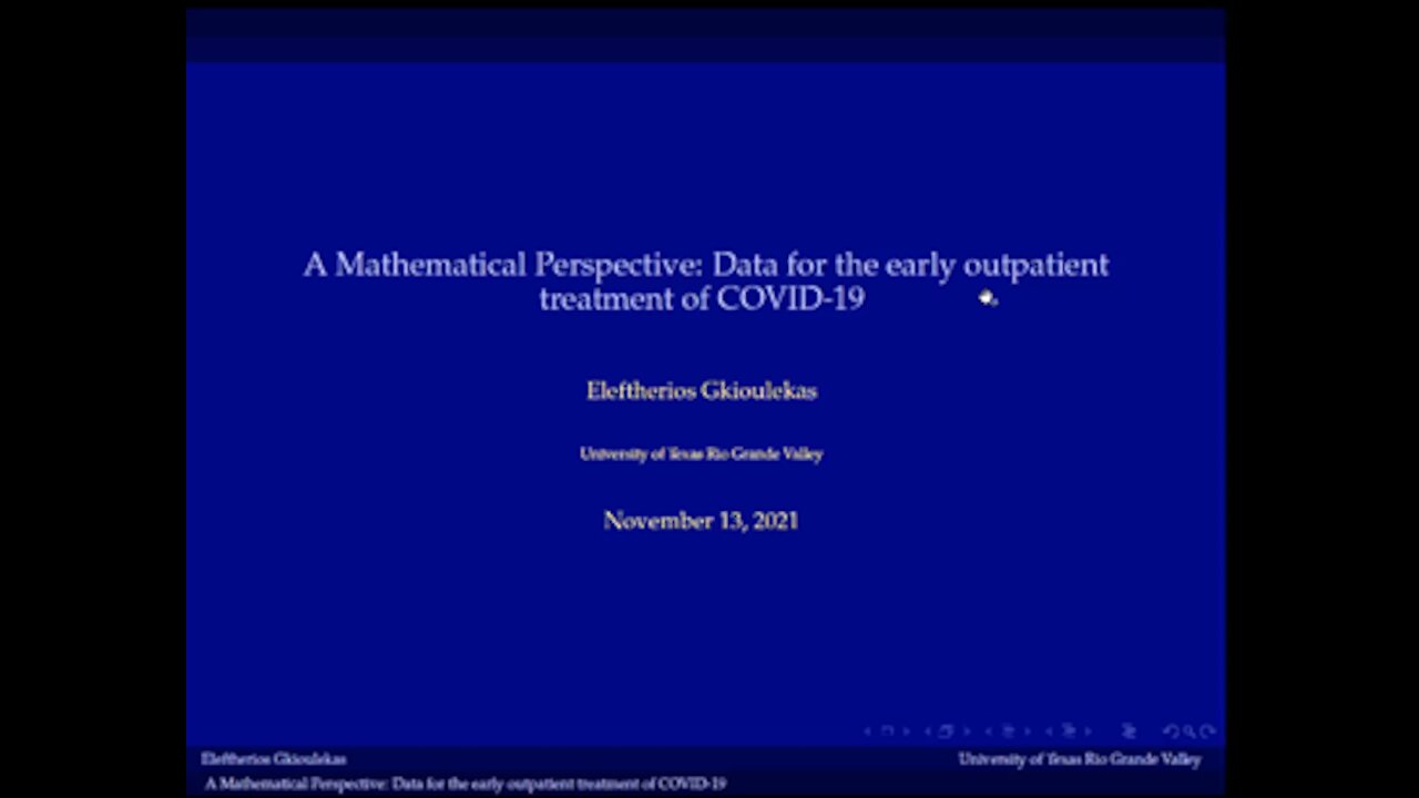 A Mathematical Perspective: Data for the early outpatient treatment of COVID-19