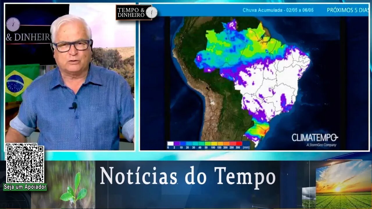 Previsão do tempo mostra chuvas intensas no Sul e queda na temperatura