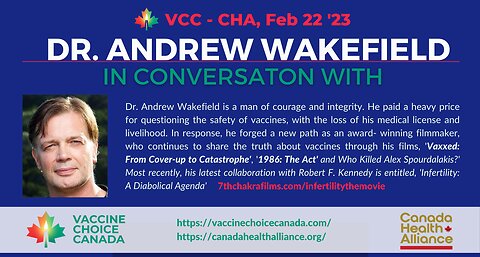 Dr. Andrew Wakefield - upcoming film "Infertility - A Diabolical Agenda"