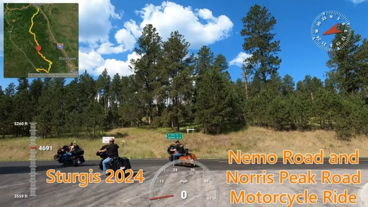 Sturgis 2024 Nemo Road and Norris Peak Road Motorcycle Ride