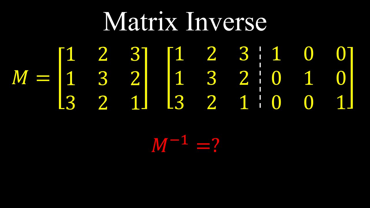 Inverse of a 3x3 Matrix, Gauss-Jordan Elimination - Linear Algebra