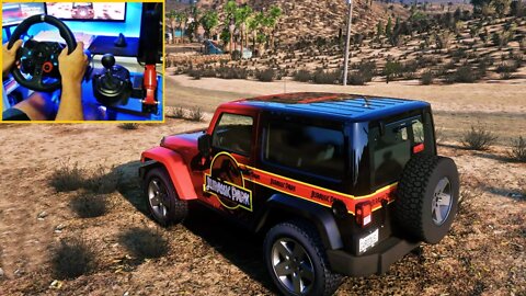 FORZA HORIZON 5 - JEEP WRANGLER RUBICON 2012 JURASSIC PARK - Steering Wheel G29 GAMEPLAY