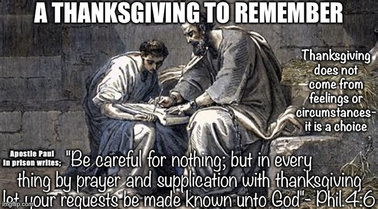 THANKSGIVING TO REMEMBER