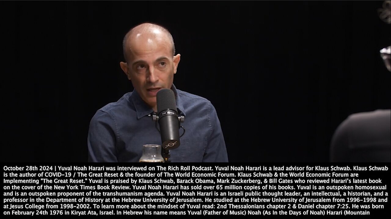 Yuval Noah Harari | "AIs Are Agents Creating New Realities. You May Think This Is a Prophecy for the Future, But It's Already In the Past." - 10/28/2024 + "This Was the Moment Surveillance Started Going Under the Skin." - 10/3/202