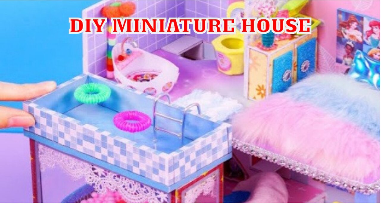 DIY MINIATURE HOUSE ~ 6 min diy miniature crafts#99 ~full house