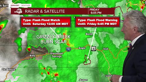 Friday 6 p.m. flash flooding forecast