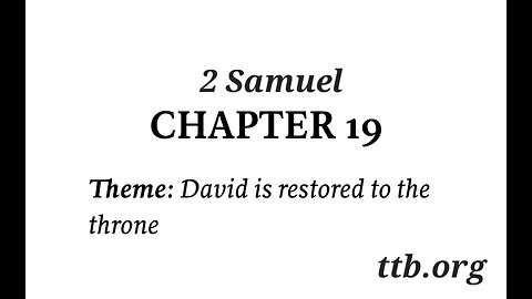 2 Samuel Chapter 19 (Bible Study)