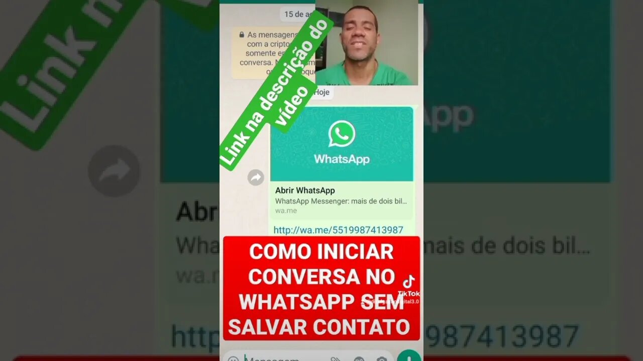 WHATSAPP -COMO INICIAR CONVERSA SEM SALVAR CONTATO