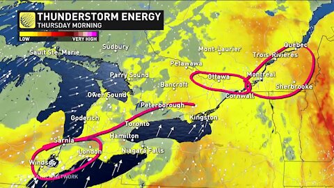 Rinse and repeat, another day of severe storm potential across Ontario and Quebec