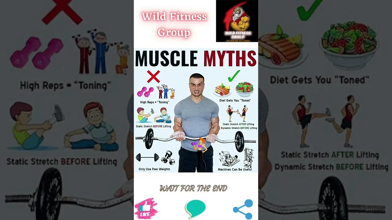 🔥Muscle myth🔥#shorts🔥#wildfitnessgroup🔥4 August 2022🔥