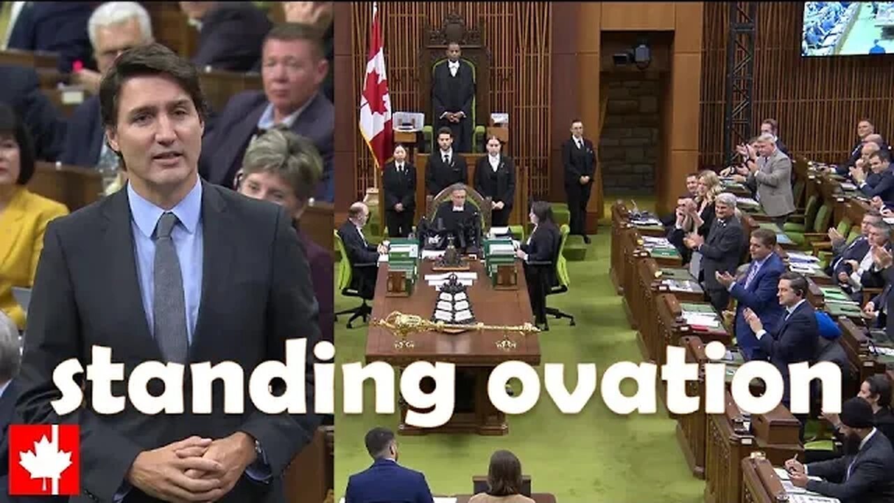 RARE MOMENT: Trudeau given standing ovation by Conservatives in Question Period