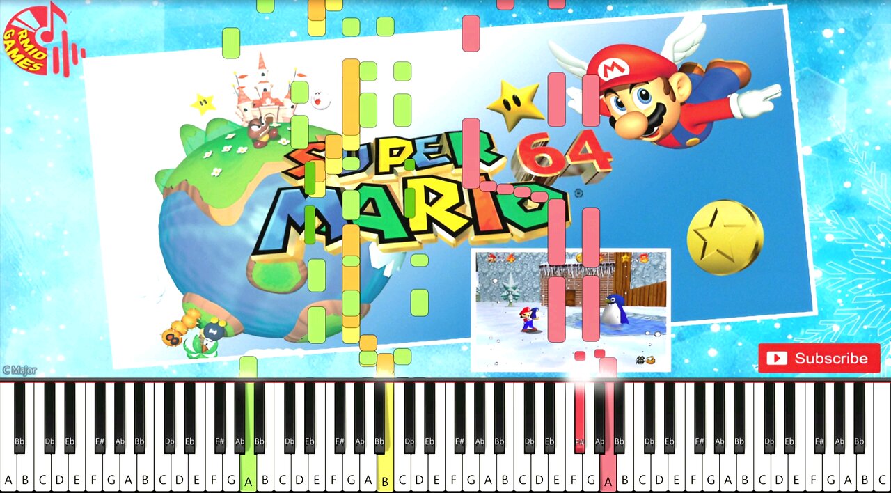 Super Mario 64 - Cool, Cool Mountain Piano MIDI