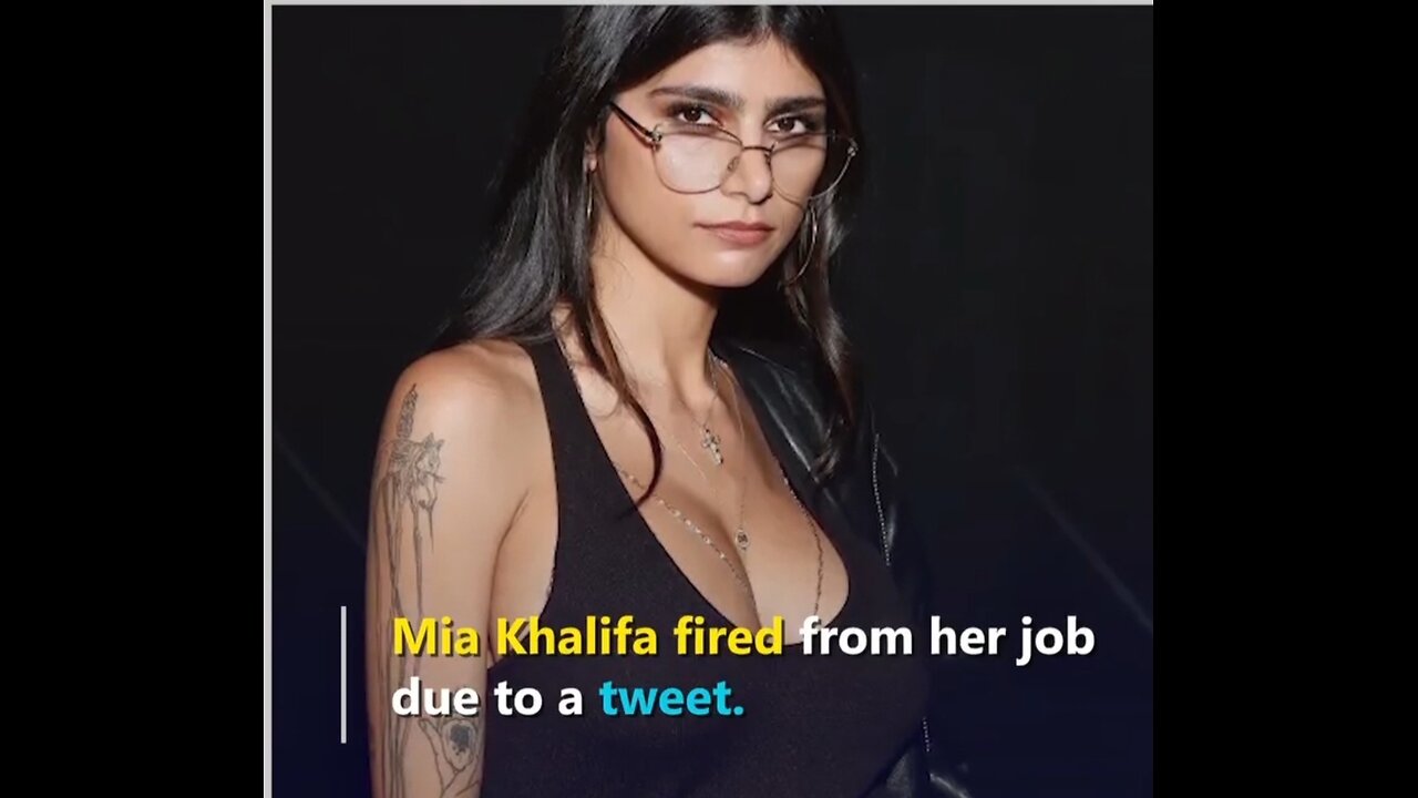 Mia Khalifa fired from her job due to a tweet.