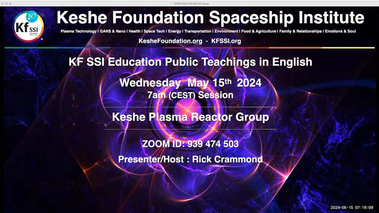 Keshe Plasma Reactor Group 2024-05-15-T1