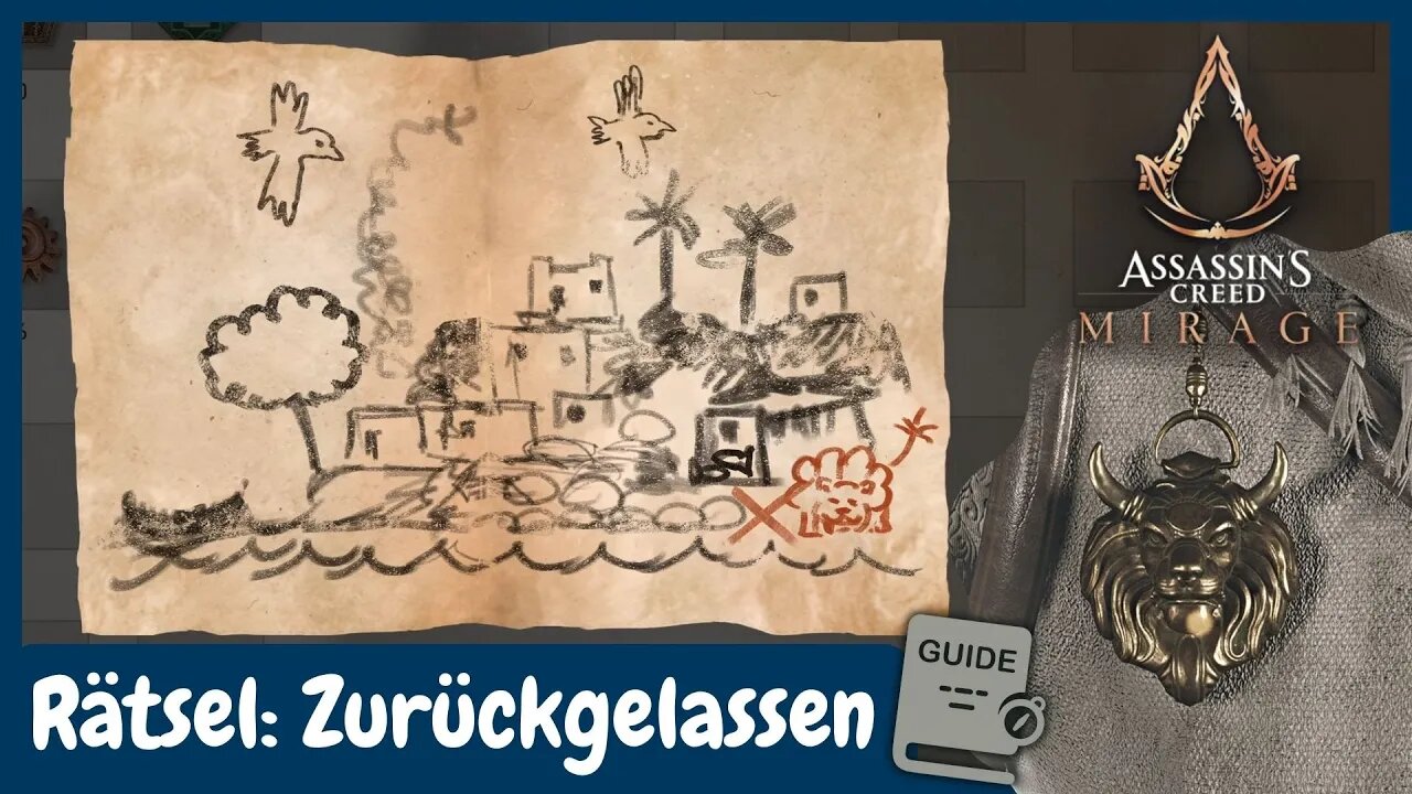 Rätsel: Zurückgelassen für Talisman des gehörten Löwen | AC Mirage Guide