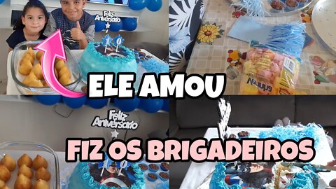 FIZ O BOLO E BRIGADEIRO + A DECORAÇÃO