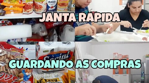 GUARDANDO AS COMPRAS ,FIZ JANTA BEM SIMPLES