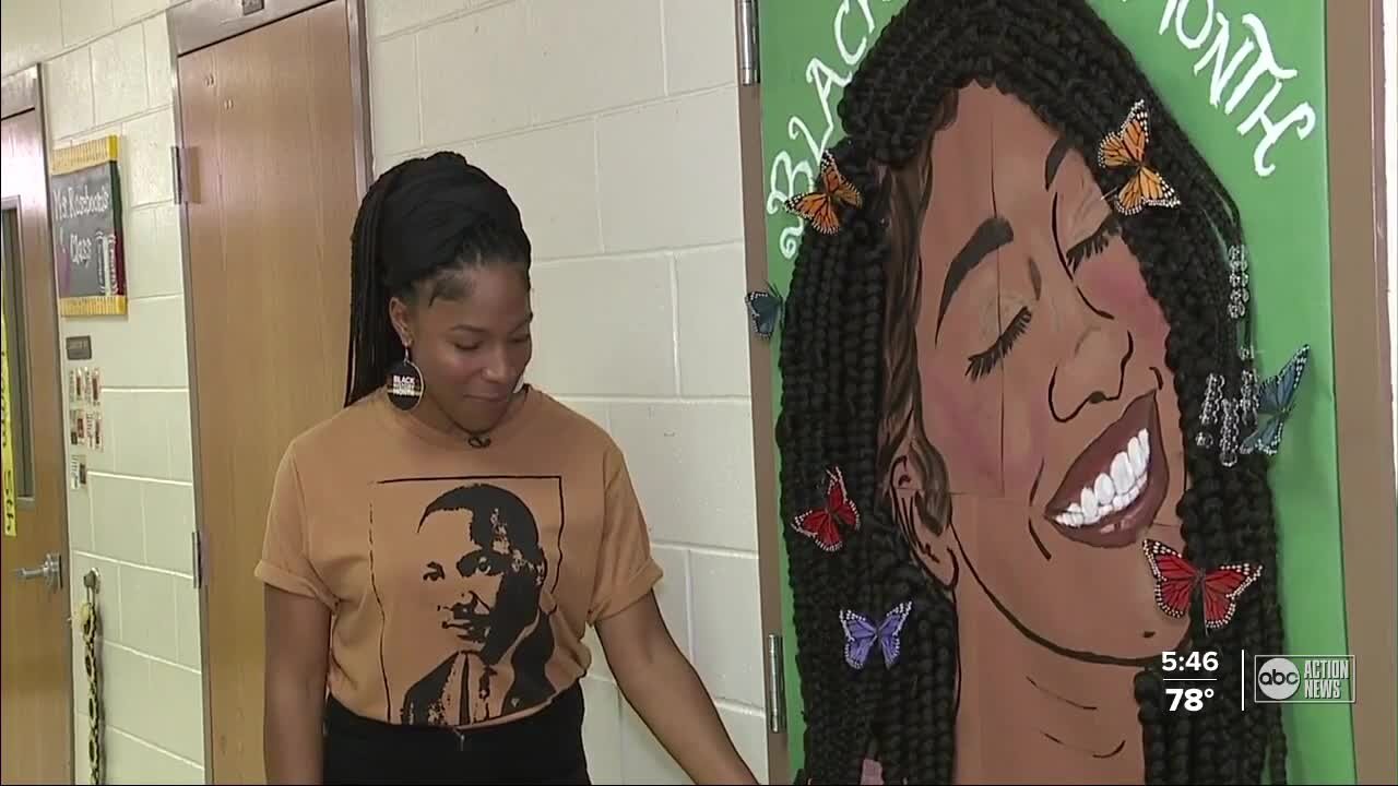 Polk County teacher using art during Black History Month