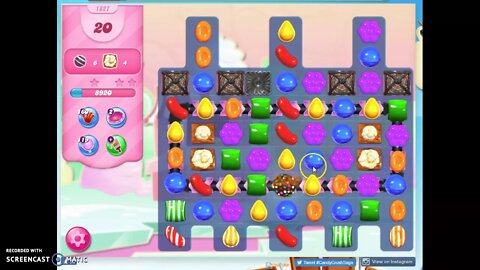 Candy Crush Level 1827 Audio Talkthrough, 3 Stars 0 Boosters