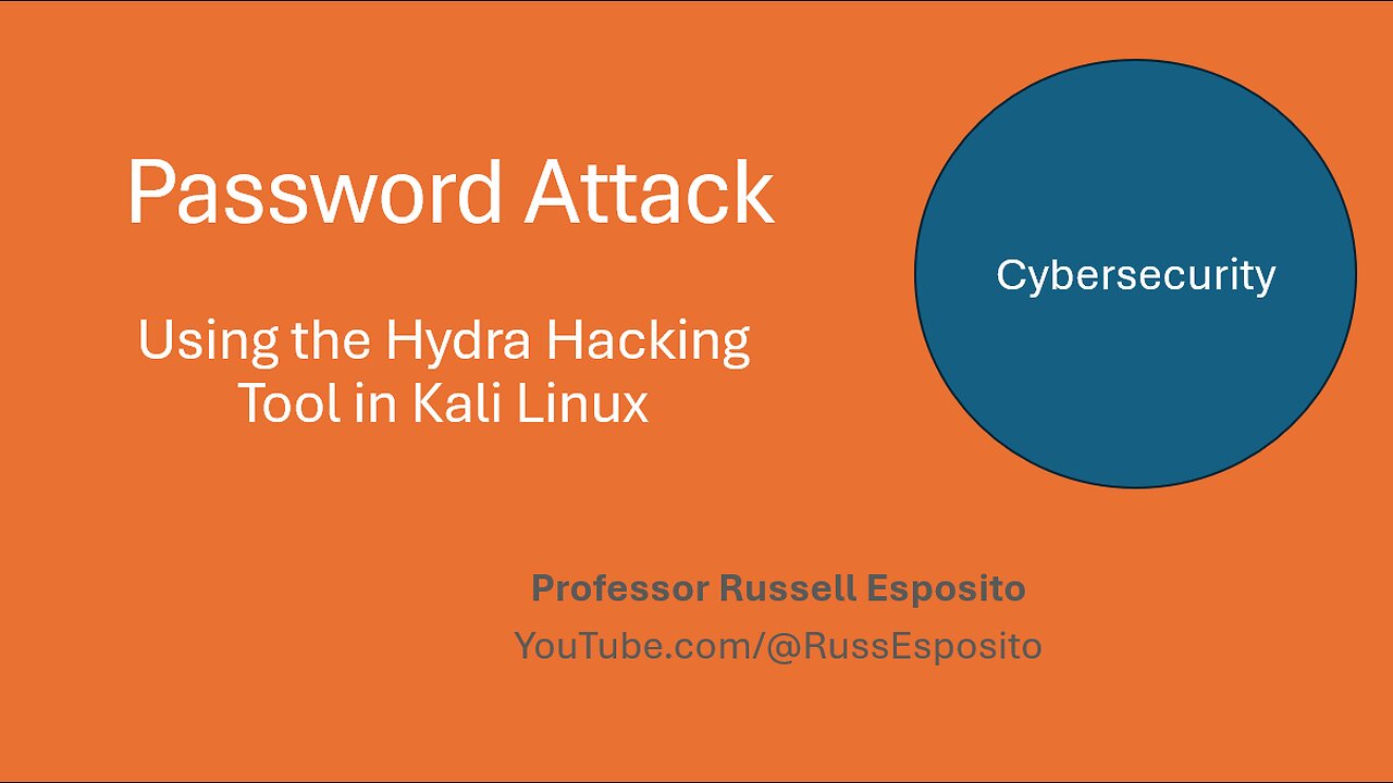 Password Attack Using Hydra in Kali Linux