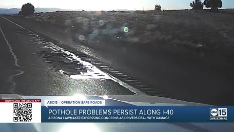 More concerns about pothole problems along I-40, outside Kingman