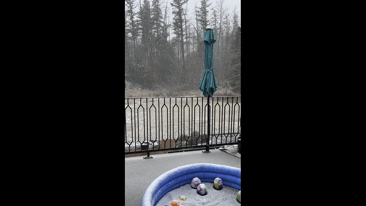 Snow in our swimming pool!?!