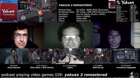 podcast playing video games 029: yakuza 3 remastered